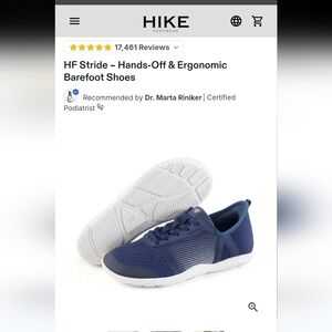 NWT HIKE Footwear HF Stride Barefoot Shoes - Navy/White